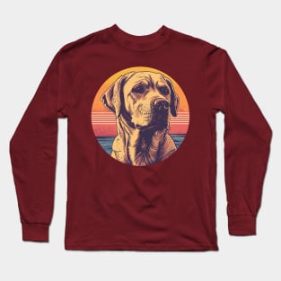 Vintage Yellow Labrador Retriever Long Sleeve T-Shirt